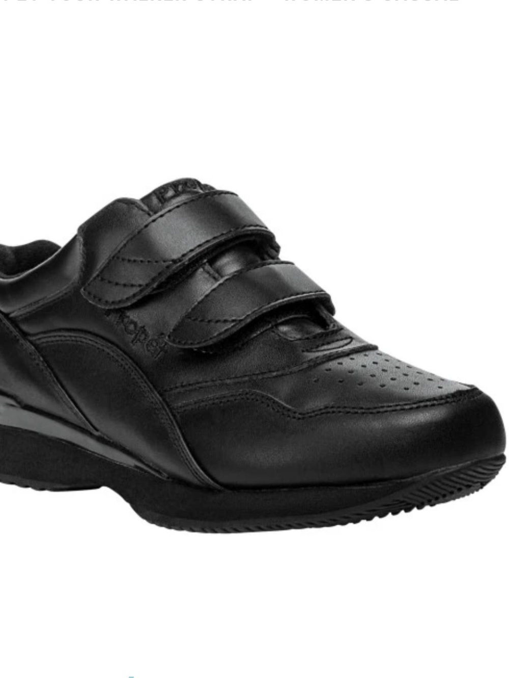 Propét Tour Walker Strap black leather sneaker comfort size 8.5 women’s
